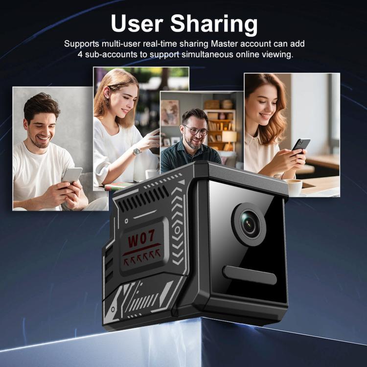 Remote Monitoring 2MP WiFi HD Night Vision Wireless Multi-Functional Camera, W07 White, W07 Black