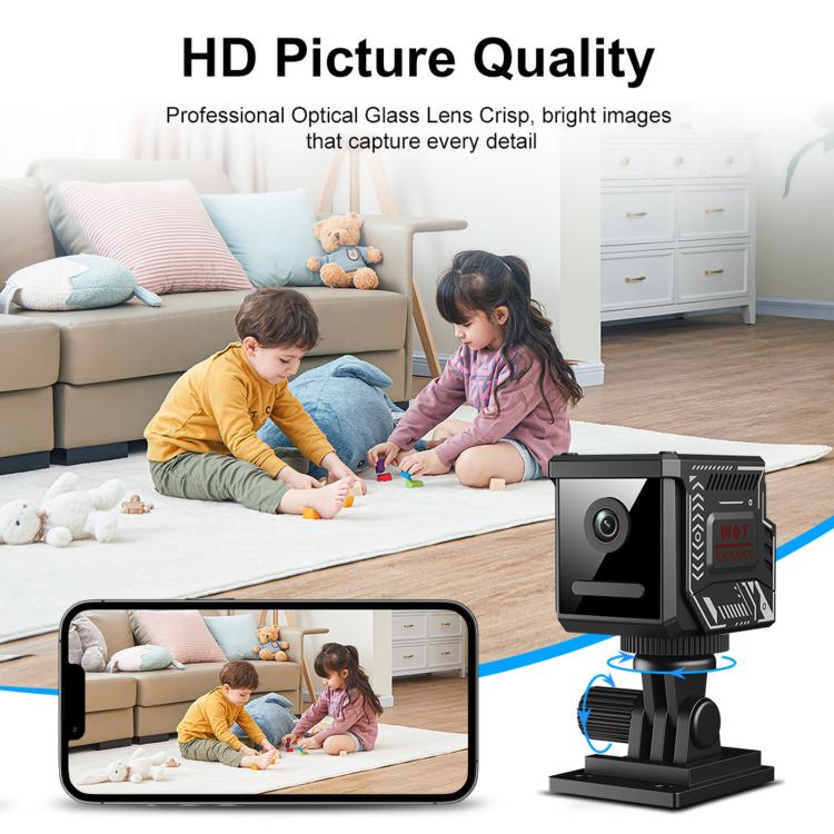 Remote Monitoring 2MP WiFi HD Night Vision Wireless Multi-Functional Camera, W07 White, W07 Black