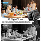 Remote Monitoring 2MP WiFi HD Night Vision Wireless Multi-Functional Camera, W07 White, W07 Black
