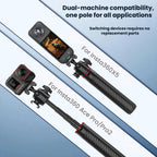 For Insta360 Ace Pro / 2 / X5 BRDRC Quick-Release Tripod Head Extension Selfie Stick
