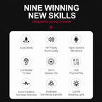 T-WOLF H130 Dual 3.5mm and USB Gaming Headset with Microphone RGB Luminous Wired PC Headphones, H130
