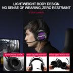 T-WOLF H130 Dual 3.5mm and USB Gaming Headset with Microphone RGB Luminous Wired PC Headphones, H130