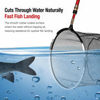 LINNHUE Titanium Alloy Fishing Landing Net Head Rubber Coated Snagless Mesh Dip Net Replacement, 30cm Fine Mesh, 35cm Fine Mesh, 35cm Light Fine Mesh, 40cm Coarse Mesh, 45cm Coarse Mesh