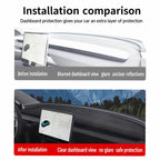 For Tesla Model Y / Y L 2025-2026 Dashboard Sun Shade Mat Suede Anti-UV Heat Insulation Dash Cover, Dashboard Sun Shade Mat