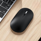 Dual Mode Wireless Bluetooth Mouse Type-C Rechargeable Slim Silent Mouse with 3D Alloy Scroll Wheel 3 Adjustable DPI 800/1200/1600