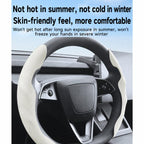 For Tesla Model Series Ultra-Thin Sweat-Wicking Steering Wheel Cover, NAPPA White, NAPPA Black, NAPPA Grey, Suede White, Suede Black, Suede Grey