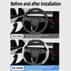 For Tesla Model Series Ultra-Thin Sweat-Wicking Steering Wheel Cover, NAPPA White, NAPPA Black, NAPPA Grey, Suede White, Suede Black, Suede Grey