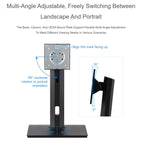 Waveshare 34443 VESA Desktop Monitor Stand For 21.5~ 27inch Monitors With 75 × 75 / 100 × 100 mm VESA Mounting Holes, 21.5~ 27inch