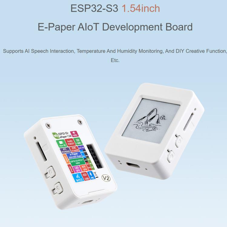 Waveshare 34212 ESP32-S3 Touch 1.54inch E-Paper AIoT Development Board 200 × 200 Resolution Supports Wi-Fi And BLE, 34212