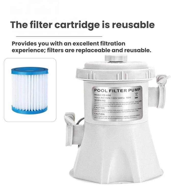 Pool Impurity Filter Pump Suitable For In-Ground Swimming Pools, 530gal US Plug, 800gal EU Plug, 800gal US Plug