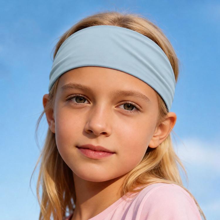 Kids Sweat-Wicking Quick-Dry Headband Milk Silk Widened Sports Running Hair Band