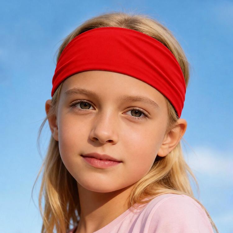 Kids Sweat-Wicking Quick-Dry Headband Milk Silk Widened Sports Running Hair Band