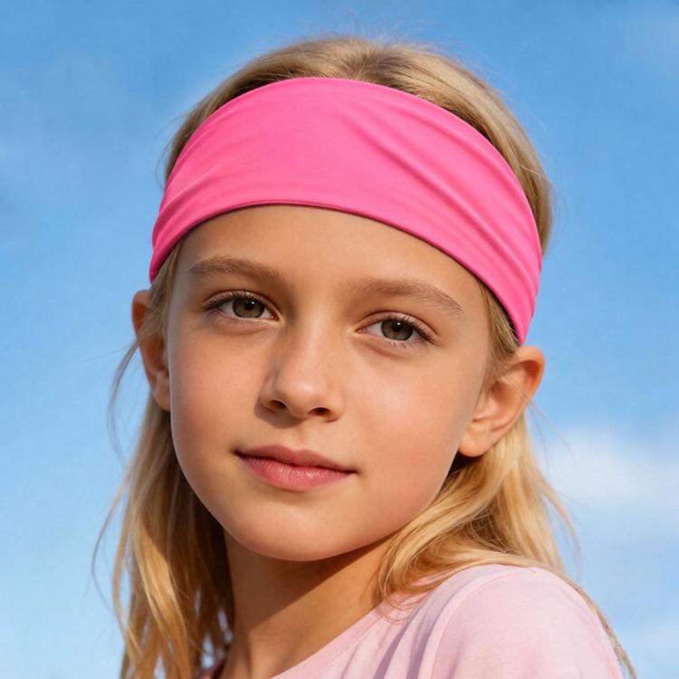 Kids Sweat-Wicking Quick-Dry Headband Milk Silk Widened Sports Running Hair Band