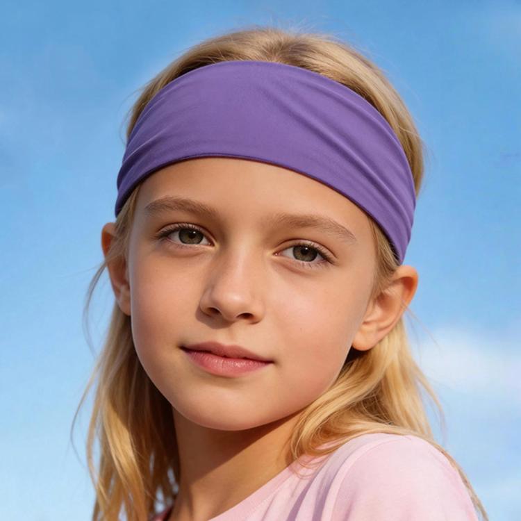 Kids Sweat-Wicking Quick-Dry Headband Milk Silk Widened Sports Running Hair Band