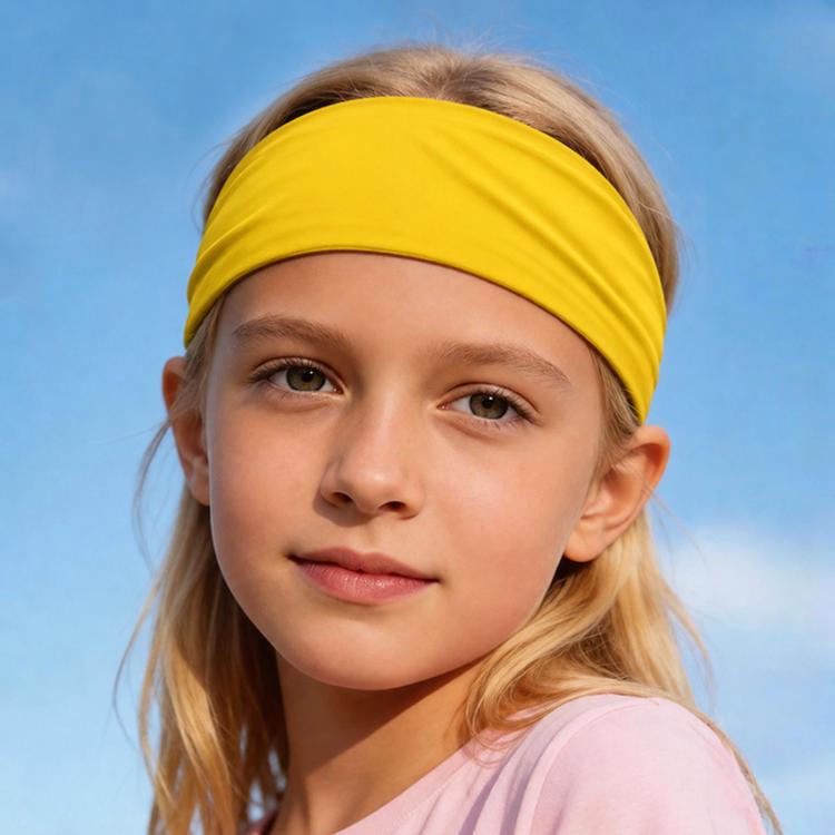 Kids Sweat-Wicking Quick-Dry Headband Milk Silk Widened Sports Running Hair Band