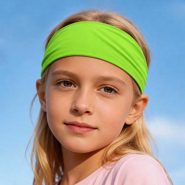 Kids Sweat-Wicking Quick-Dry Headband Milk Silk Widened Sports Running Hair Band