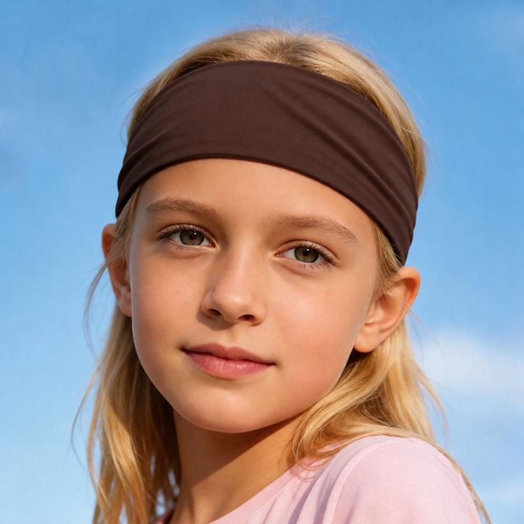 Kids Sweat-Wicking Quick-Dry Headband Milk Silk Widened Sports Running Hair Band