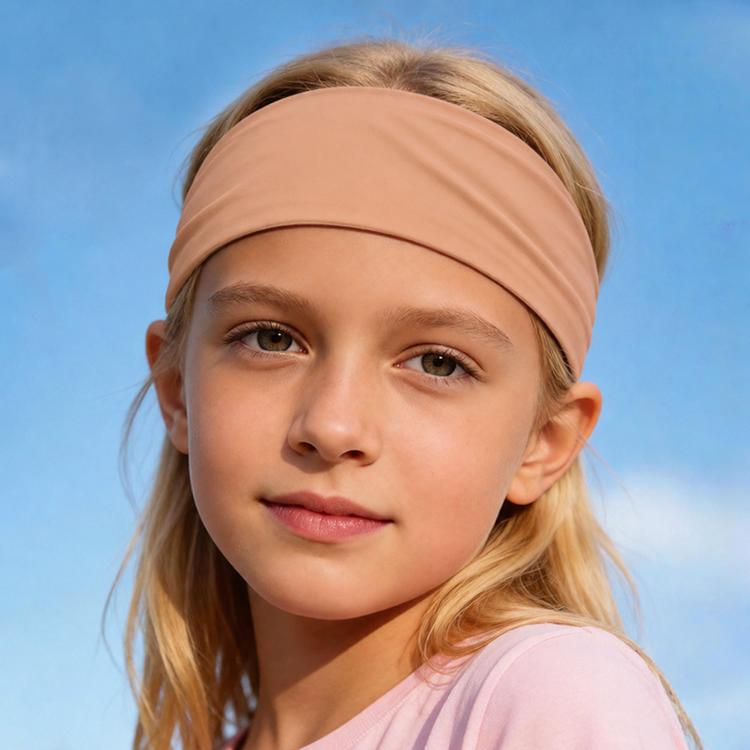 Kids Sweat-Wicking Quick-Dry Headband Milk Silk Widened Sports Running Hair Band