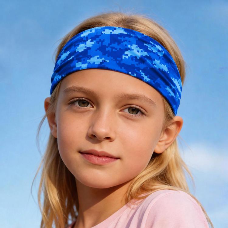 Kids Sweat-Wicking Quick-Dry Headband Milk Silk Widened Sports Running Hair Band