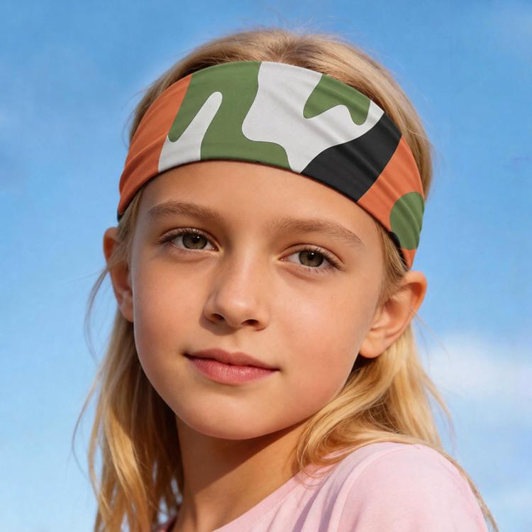 Kids Sweat-Wicking Quick-Dry Headband Milk Silk Widened Sports Running Hair Band