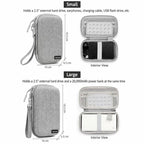 Baona BN-F007 Hard EVA External Hard Drive Case Shockproof Power Bank Organizer Electronic Travel Bag, Small Gray, Small Black, Large Gray, Large Black