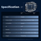For DJI Action 6 aMagisn 60m Waterproof Case Deep Diving Housing with Dual Lock