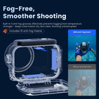 For DJI Action 6 aMagisn 60m Waterproof Case Deep Diving Housing with Dual Lock