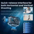 For DJI Action 6 aMagisn 60m Waterproof Case Deep Diving Housing with Dual Lock
