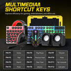 T-WOLF 5-In-1 PC Gaming Bundle Included Backlit Keyboard, Wired Mouse, Headset, Speakers And Mouse Pad