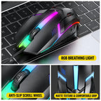 T-WOLF 5-In-1 PC Gaming Bundle Included Backlit Keyboard, Wired Mouse, Headset, Speakers And Mouse Pad