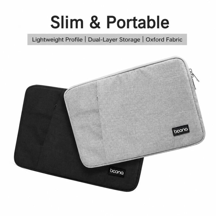 Baona BN-Z002 Laptop Case Waterproof Notebook Protective Bag Slim Computer Pouch, 11 inch Gray, 11 inch Black, 13 inch Gray, 13 inch Black, 14/15 inch Gray, 14/15 inch Black, 15.6 inch Gray, 15.6 inch Black, 13 inch Gray Handheld, 13 inch Black Handhel...