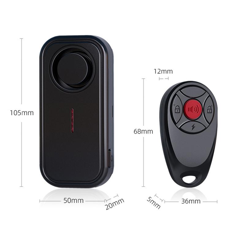 SF06R IP66 Waterproof Long-Distance Wireless Vehicle Vibration Anti-Theft Alarm, 1 Host + 1 Remote Control, 1 Host + 2 Remote Control, 2 Host + 1 Remote Control