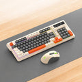 T-WOLF TF300 Rechargeable Wireless Keyboard and Mouse Combo 2.4G/Bluetooth Dual Mode 98-Key Compact Keyboard with Mixed-Color Backlit