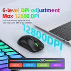 T-WOLF X5 Tri-Mode Wireless Gaming Mouse 12800 DPI Adjustable Rechargeable Gamer Mouse With RGB Backlit