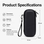 For Insta360 Luna Ultra Portable Carrying Case Hard EVA Travel Storage Bag with Carabiner