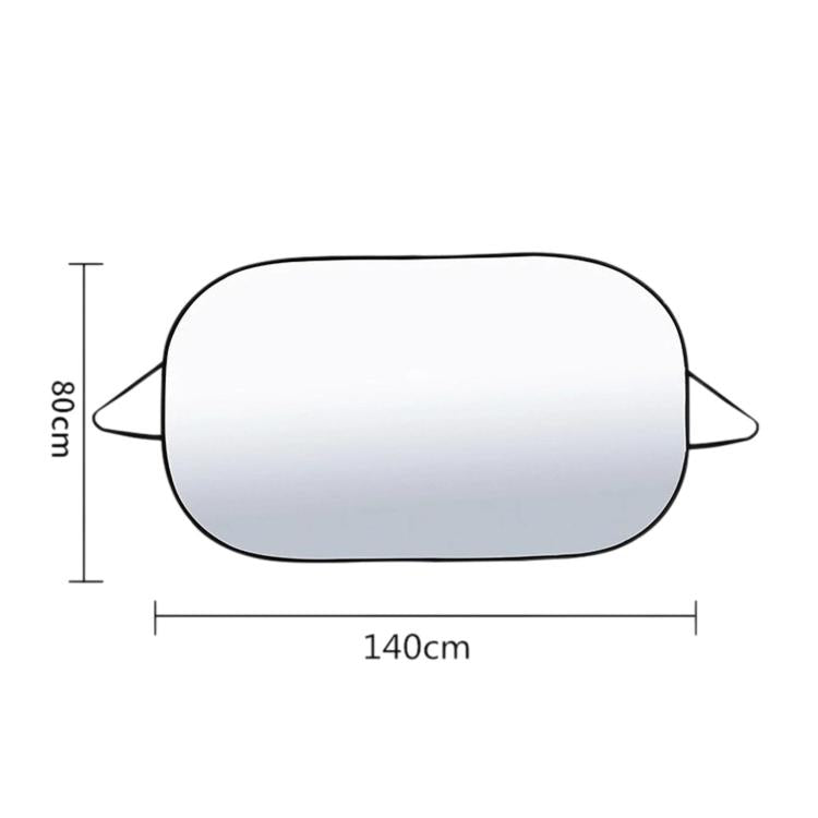 Silver Coated Car Front Windshield Sunshade Vehicle Heat Insulation Sun Shield, 140 x 80cm