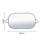Silver Coated Car Front Windshield Sunshade Vehicle Heat Insulation Sun Shield, 140 x 80cm
