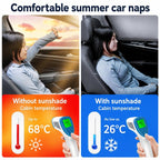 Silver Coated Car Front Windshield Sunshade Vehicle Heat Insulation Sun Shield, 140 x 80cm