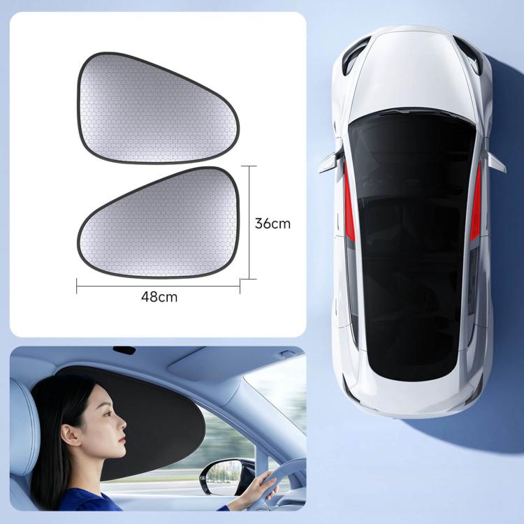 Graphene Car Window Sunshades Electrostatic Adsorption Heat Insulation Car Curtains For UV Protection, Driver, Passenger Seat, 1 Pair Front Window, 1 Pair Rear Window, 4pcs / set, 5pcs / set