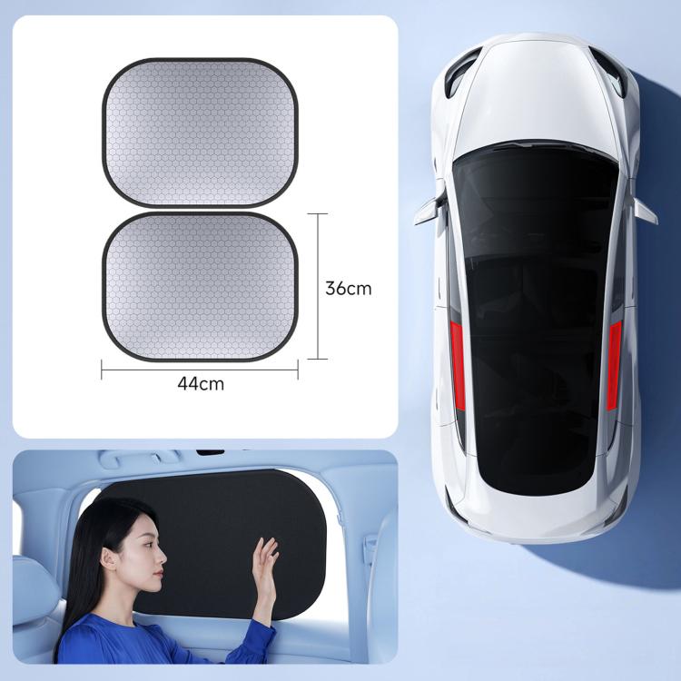 Graphene Car Window Sunshades Electrostatic Adsorption Heat Insulation Car Curtains For UV Protection, Driver, Passenger Seat, 1 Pair Front Window, 1 Pair Rear Window, 4pcs / set, 5pcs / set