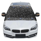 Camouflage Thickened Windproof Car Snow Shield Magnetic Windshield Snow & Sun Cover, Large, Small