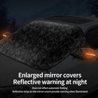Camouflage Thickened Windproof Car Snow Shield Magnetic Windshield Snow & Sun Cover, Large, Small