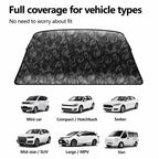 Camouflage Thickened Windproof Car Snow Shield Magnetic Windshield Snow & Sun Cover, Large, Small
