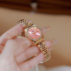 BS Bee Sister FA1787 Women Steel Band Dress Watch Rhinestone Bezel Analog Wristwatch with Date Calendar