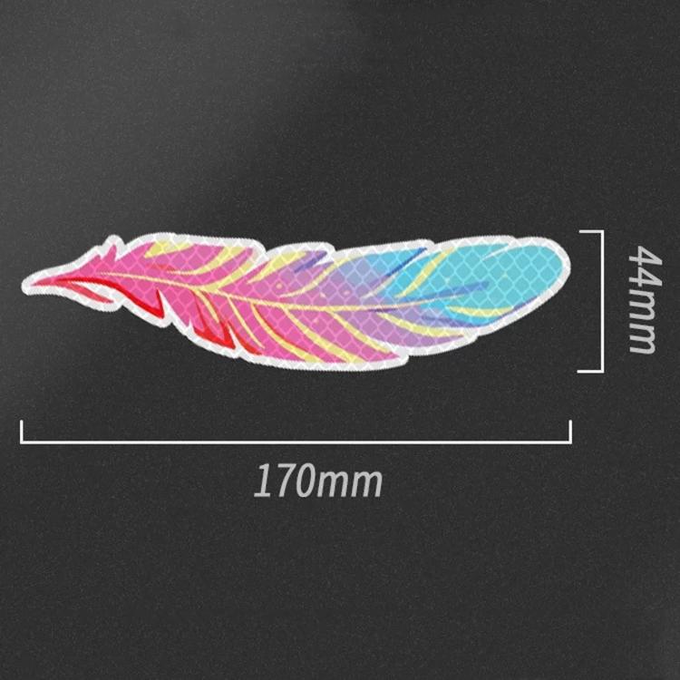 Dreamy Feather Reflective Car Stickers Bumper Scratch Cover Night Warning Decals, A, B