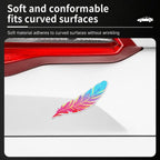 Dreamy Feather Reflective Car Stickers Bumper Scratch Cover Night Warning Decals, A, B