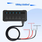 12V Universal Car Motorcycle Fuse Box Relay Kit With Quick Connector, 5-channel