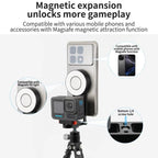Magnetic Action Camera Mount Base, Universal 2-Prong Ball Joint, For Insta360 GO 3/3S Quick Release, For GoPro 13 Quick Release, For DJI Action 5 Pro/4/3/2 Quick Release, For 1/4inch Screw Hole Camera, Universal 17mm Ball Joint                         ...