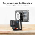 Magnetic Action Camera Mount Base, Universal 2-Prong Ball Joint, For Insta360 GO 3/3S Quick Release, For GoPro 13 Quick Release, For DJI Action 5 Pro/4/3/2 Quick Release, For 1/4inch Screw Hole Camera, Universal 17mm Ball Joint                         ...