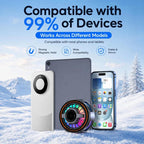 17mm Ball Joint Magnetic Phone Cooler 3-Speed Semiconductor Cooling Fan, H8A Cooler Only, with Air Vent Clip C50, with Telescopic Suction Mount C12, with Desktop Live Stand A124, with Floor Tripod KP002, with Air Vent Hook C49